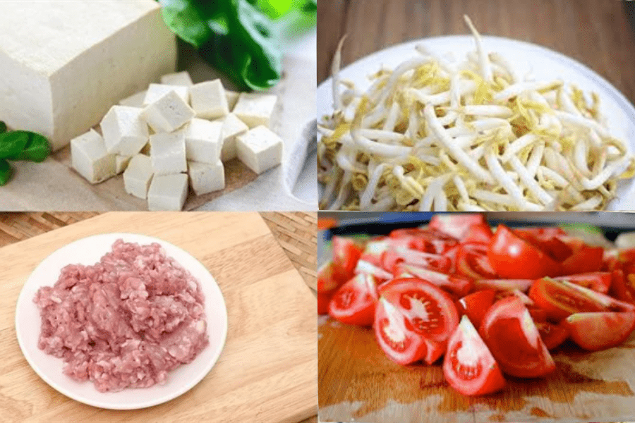 Nguyên liệu chính của canh giá đỗ đậu phụ