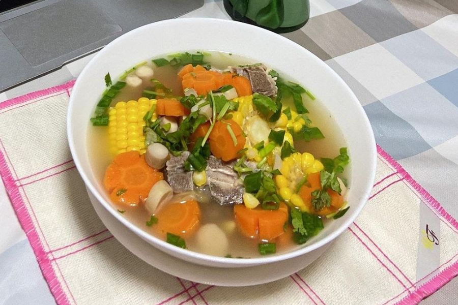 bắp non nấu canh